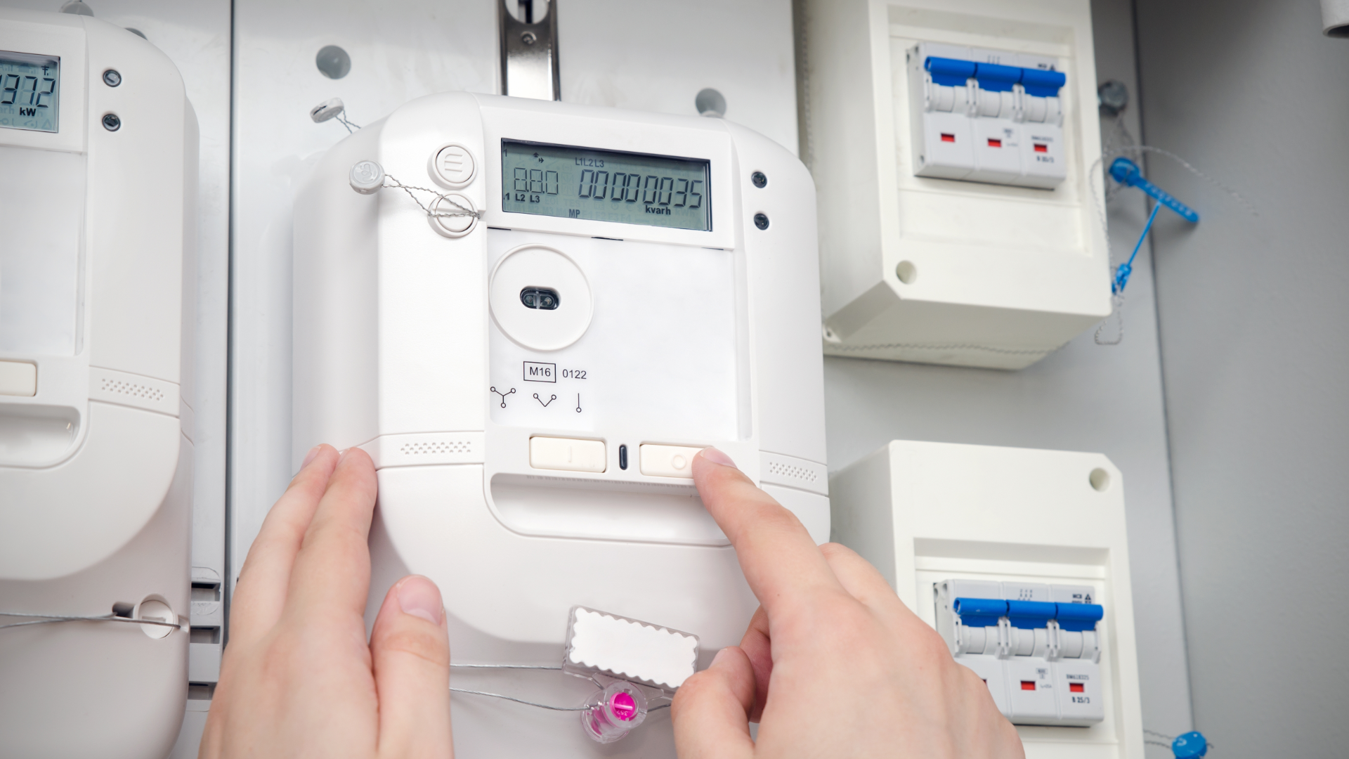 person using a meter